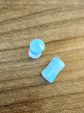 2 Gauge Opalite Tapered Plugs Earrings